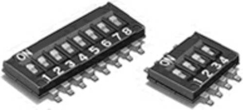 Omron DIP-Schalter A6H-8101, 8-polig, SMD, Schwarz - Bild 1
