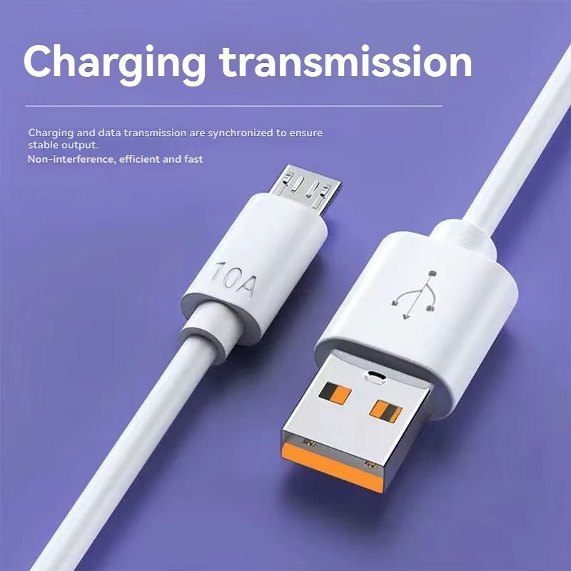 NNBILI 3er-Set Micro-USB-Kabel 10A weißes Schnellladekabel und Datenkabel für Android-Telefone und andere Geräte - Bild 2