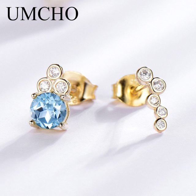 Umcho Ohrstecker, Topas, Sterling Silber, Damen - Bild 1