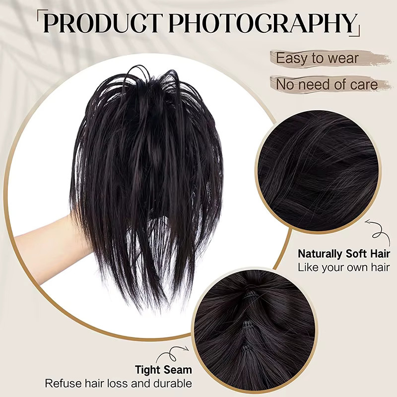 ISIGROSI Clip-in-Haarknoten, synthetisch, gerade, Damen - Bild 2
