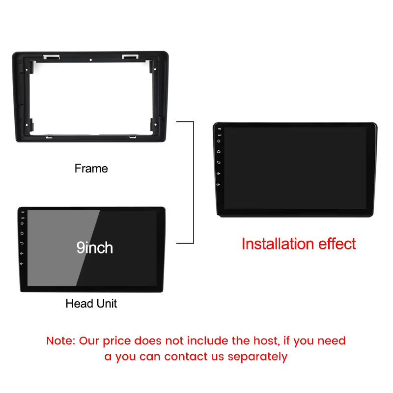 MEKEDE Multimedia-Player Auto Panel Kit Lünette Rahmen mit Canbus für Citroen Berlingo 2013-2017, 9 Zoll, Schwarz - Bild 3