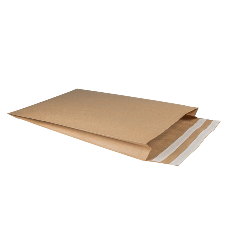 Selbstklebende Faltentasche aus Kraftpapier von mayer-bestpac GmbH in Braun, B: 38,0 cm, H: 48,0 cm - Bild 2