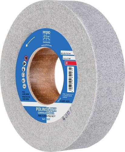 PFERD POLINOX Gewickeltes Vlies-Rad PNK Fein für Finish, Durchmesser: 200 mm, Breite: 50 mm, Bohrung-Ø: 76,2 mm, Farbe: Grau - Bild 1
