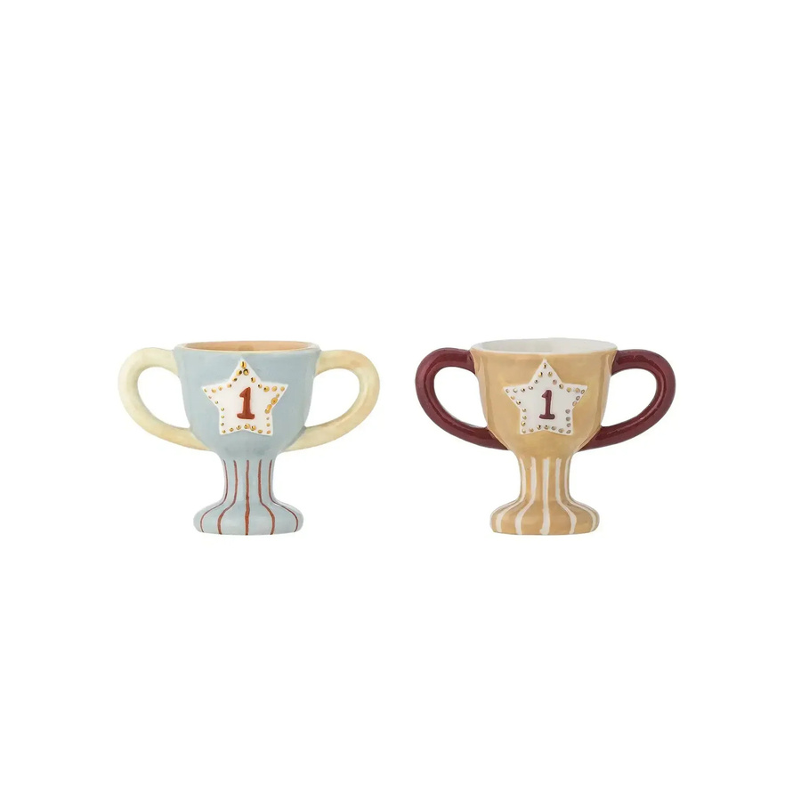 Bloomingville Mini Trophy Eierbecher aus Keramik in Multicolor - Bild 1