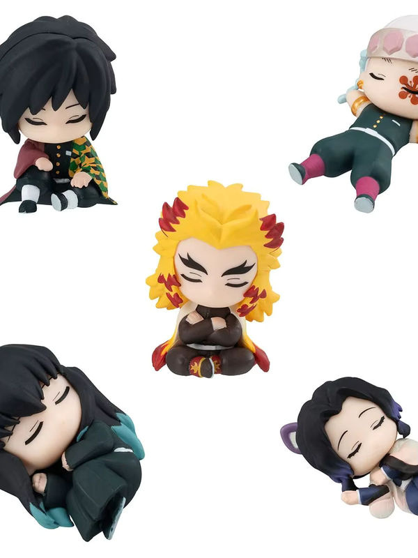 Bandai Demon Slayer Anime Figuren Set mit Tomioka Giyu, Rengoku, Uzui Tengen und Muichiro, mehrfarbig, Höhe: 4 cm - Bild 6