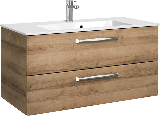 Pelipal Waschbeckenunterschrank Trentino Riviera Eiche Matt, Breite: 105 cm - Bild 1