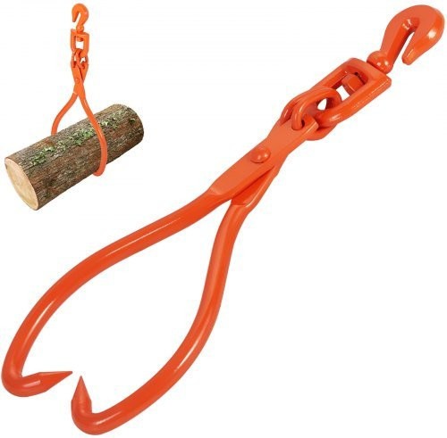 VEVOR Holzschleuderzange aus Stahl in Orange, 2 Klauen, rotierbar, Tragfähigkeit 159 kg - Bild 1