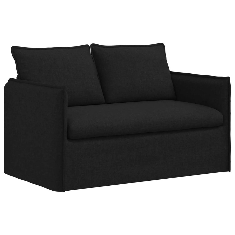 vidaXL Sofa Schwarz aus Stoff mit Metallrahmen B: 136 cm, T: 82 cm, H: 85 cm - Bild 2