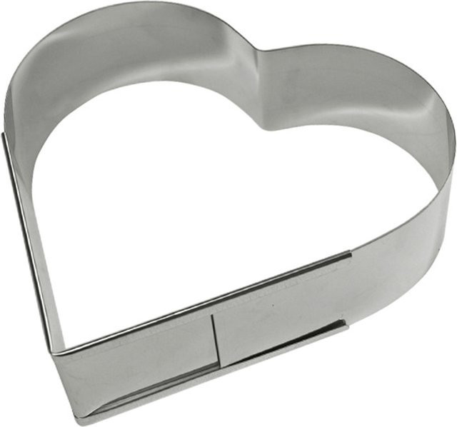 Schneider Backrahmen Herz aus Edelstahl, Farbe: Silber, Höhe: 7 cm - Bild 1