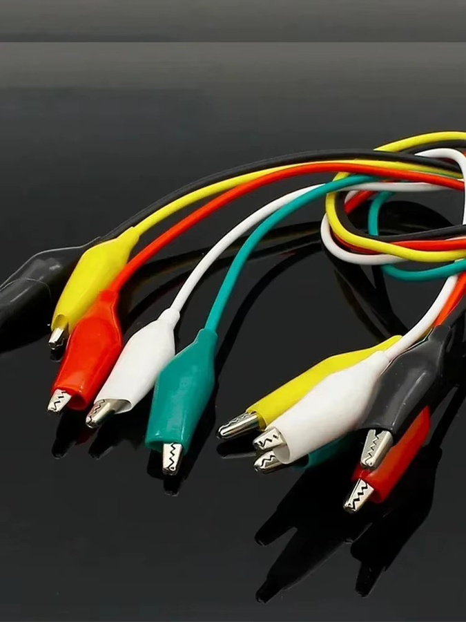 ELECAPITAL DIY Messleitungen mit doppelseitigen Krokodilklemmen, 10 Stück, gemischte Farben - Bild 4
