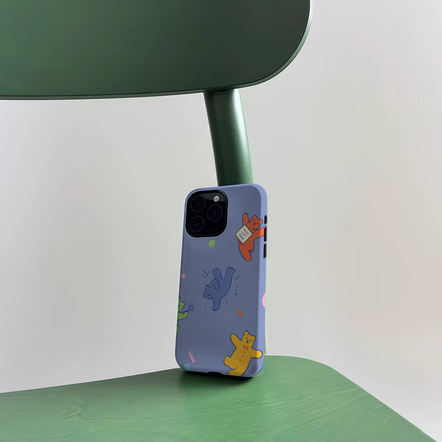 CaseLumi Matte Bumper MagSafe Hülle für iPhone 17 16 15 14 13 Pro Max mit bunten Bären-Motiven in Multicolour - Bild 4