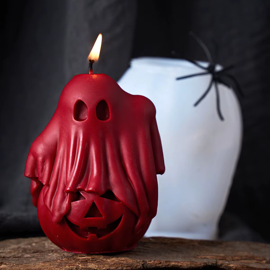 UDOCOOL Silikonform für Halloween Duftkerzen in Kürbis und Skelett Form für DIY Herbst Dekoration - Bild 1