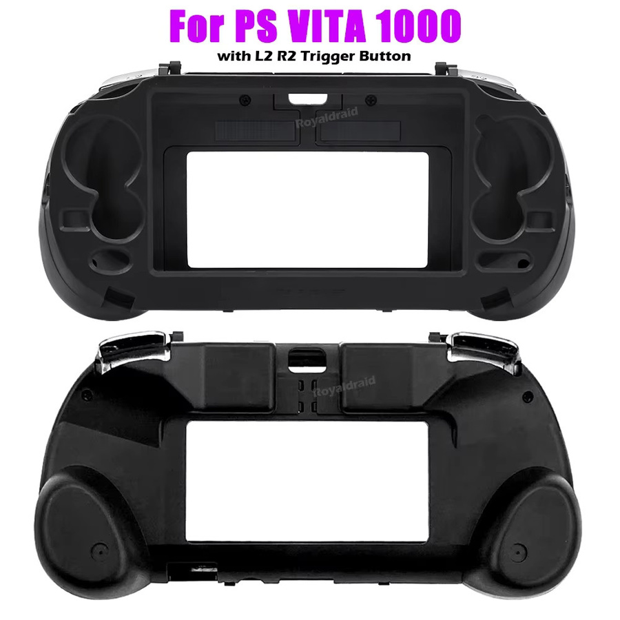 HeroAngel Frosted Hand Grip mit L2 R2 Trigger Tasten für PS Vita 1000 PSV 1000 in Schwarz Weiß - Bild 5