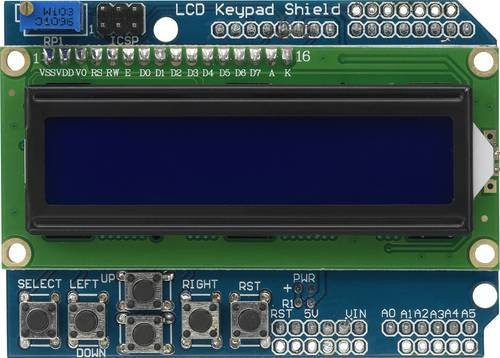 TRU COMPONENTS Display-Modul 2,22 Zoll 16 x 2 Pixel mit Hintergrundbeleuchtung in Blau für Arduino Entwicklungskits - Bild 1