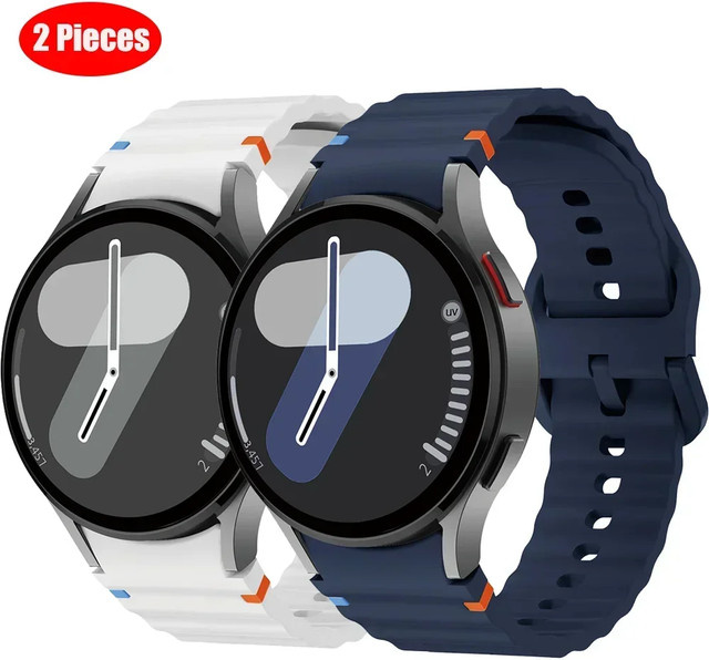 Samsung Uhrenarmband Silikon, Galaxy Watch 6 7 4 FE 5 Pro 6 Classic - Bild 1