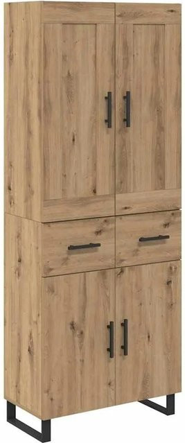 vidaXL Highboard Artisan-Eiche in Braun mit Türen und Schubladen, B/T/H: 69,5 x 34 x 180 cm - Bild 1