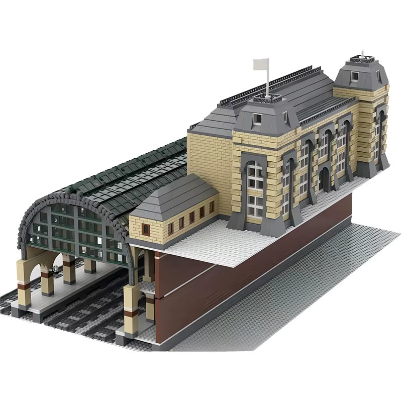 MOCREBRICKS Modulares Bahnhof-Plattform-Bausteinset, Zubehör - Bild 2