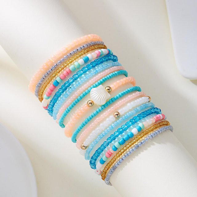 TuiYing001 Perlenarmbänder, bunt, Messing, Unisex - Bild 1