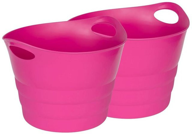 Set aus 2 Kreher Multifunktionskörben Honey mit 42 Litern Volumen in Pink - Bild 1