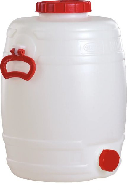 Graf Universal-Kunststofffass Rund aus Polyethylen, transparent - Bild 1