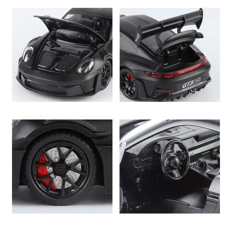 WELLY 911 GT3 RS Supercar Modellauto, 1:24, Metall, mit Rückziehfunktion, Sound und Licht - Bild 2