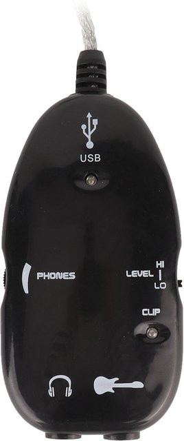 mfySpace USB Gitarren-Link Audiokabel für Laptop und Computer, kompatibel mit MP3 WAV AIFF, Schwarz - Bild 1
