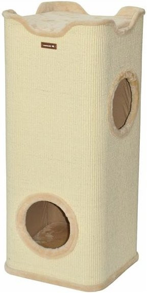 Nanook Kratzturm beige mit Höhle und Sisal, Höhe: 100 cm, Breite: 40 cm - Bild 1