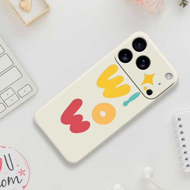 Lustige WOW Silikon Softcover Handyhülle für Apple iPhone Modelle in Multicolour - Bild 1