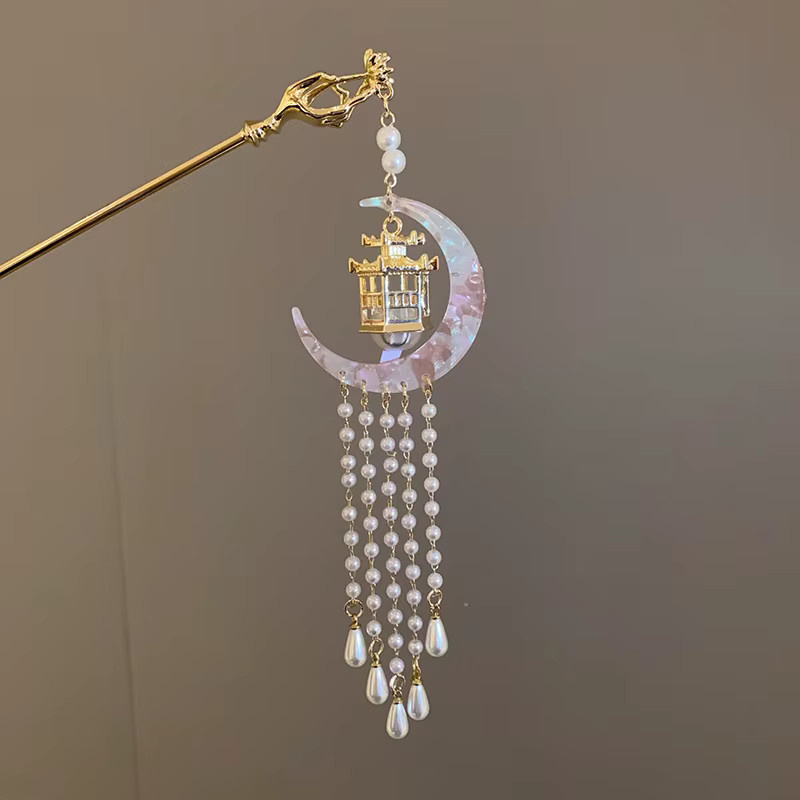 DooMei Haarnadel, Perle, Vintage, Gold, Damen - Bild 3