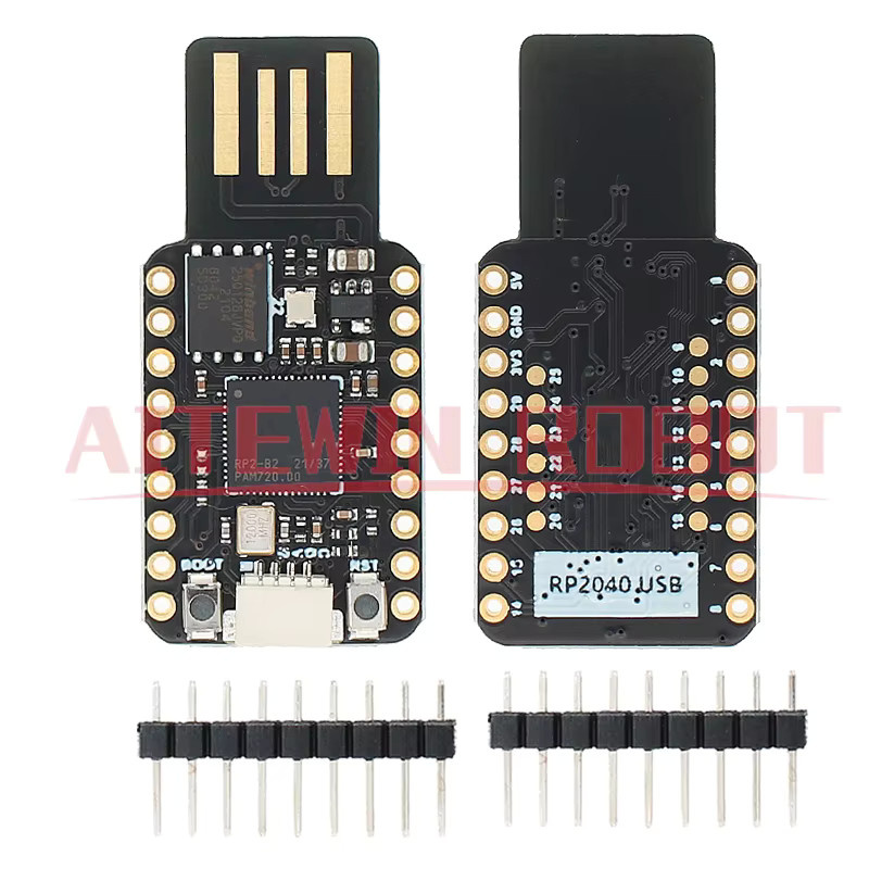 Raspberry Pi MINI USB RP2040 RP2350 Entwicklungsboard-Modul mit 16 MB Speicher in Schwarz - Bild 2