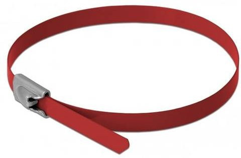 Delock 18777 Edelstahl-Kabelbinder in Rot, 10 Stück - Bild 1