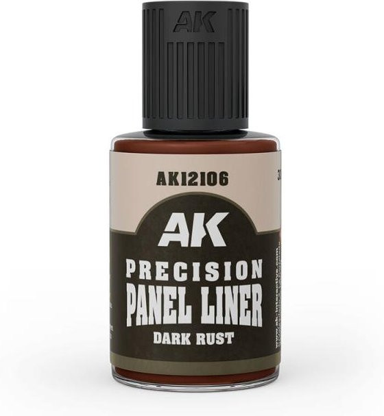 AK Interactive Precision Panel Liner, Dark Rust, 30ml - Bild 1