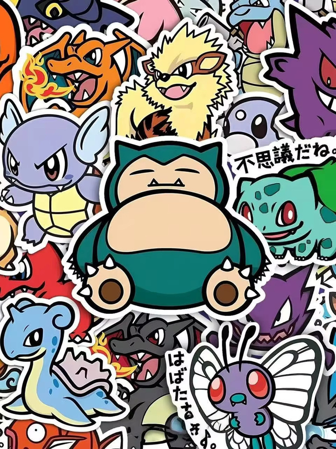 TAKARA TOMY Pokémon Aufkleber Set mit 56 Stück in Multicolour für DIY Dekoration und Laptop - Bild 6