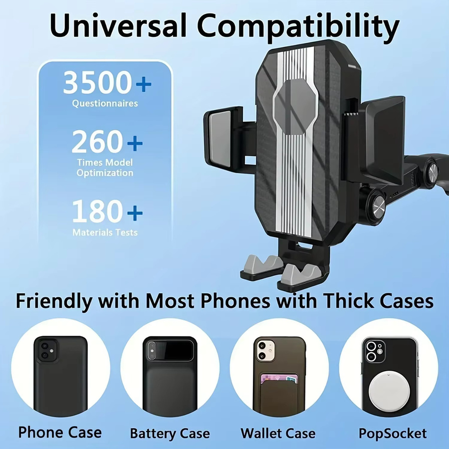 360-Grad-drehbare Handyhalterung für das Auto als GPS-Halterung für die Mittelkonsole in Schwarz - Bild 4
