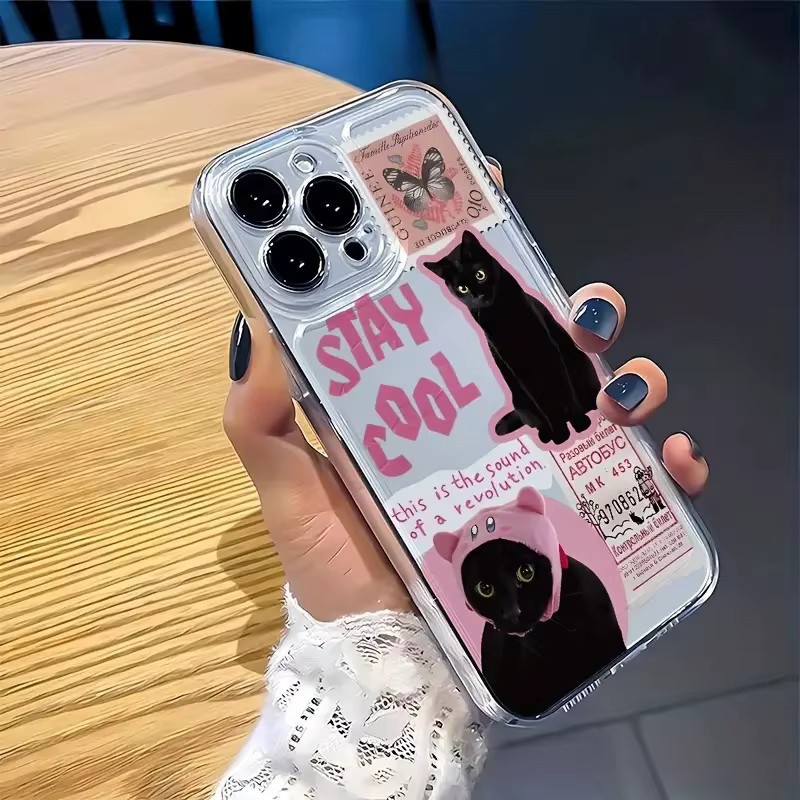 Creative Label Handyhülle Black Cat für Xiaomi Redmi Note Serie in Schwarz aus weichem TPU - Bild 3
