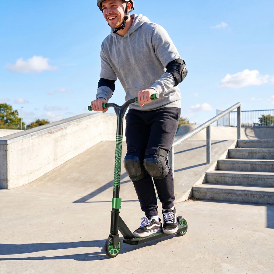 Sportnow Akrobatik-Scooter, Freestyle-Scooter, Grün - Bild 2