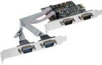 INLINE Schnittstellenkarte 4x Seriell 9-pol PCIe PCI-Express in Schwarz (76623C) - Bild 1