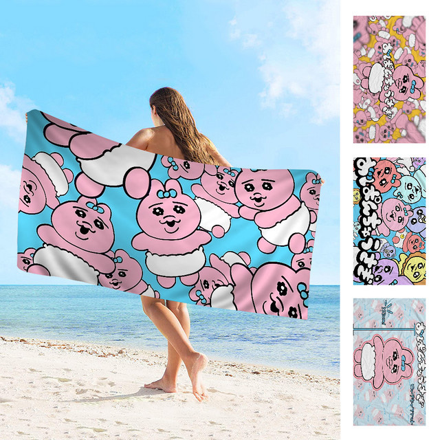Kawaii O-Opanchu Usagi Strandtuch für Kinder aus saugfähiger Mikrofaser für Pool und Strand - Bild 1