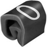 Weidmüller CLI C 1-3 SW/WS 0 MP Kennzeichnungsring aus Kunststoff in Schwarz/Weiß mit Aufdruck 0 und einem Außendurchmesser-Bereich von 2,5 bis 5 mm - Bild 1