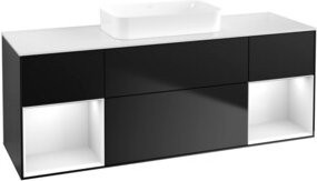 V&B Waschtischunterschrank Finion in Weiß lackiert, B/T/H: 160 x 60,3 x 50,1 cm - Bild 1