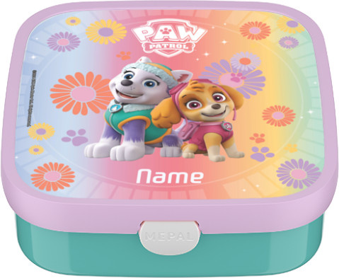 Mepal Brotdose groß Paw Patrol Girls transparent multicolor mit Besteck und Fächern personalisierbar - Bild 1