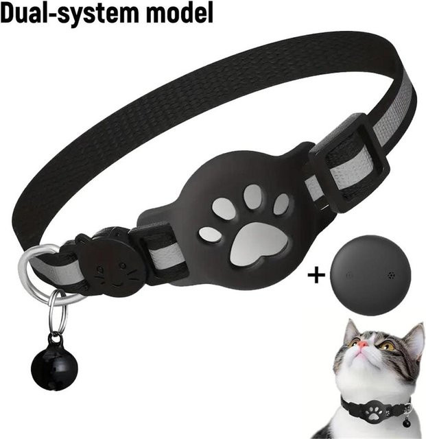 Honest Finds Wasserdichter Mini Hunde-GPS Tracker mit Bewegungsalarm für Katzen und Welpen in Schwarz oder Pink - Bild 1