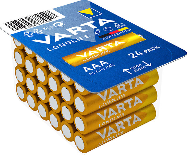 Varta LONGLIFE AAA Batterien im 24er Pack, Multicolor - Bild 1