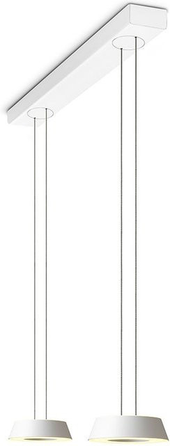 Oligo Glance 2-flammige LED-Pendelleuchte in Weiß matt mit unsichtbarer Höhenverstellung und dimmbarer Warmweiß-Beleuchtung (2700K) - Bild 1