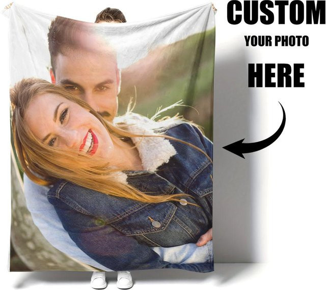 Personalisierte Halloween Flanell-Fotodecke mit eigenem Foto, multicolor, weich und warm für Sofa, Bett oder Outdoor-Reisen - Bild 1