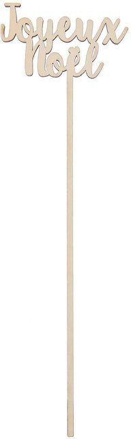 Rico Design Holzpicker Joyeux Noel aus Holz, Höhe: 25,3 cm, Breite: 6,5 cm - Bild 1