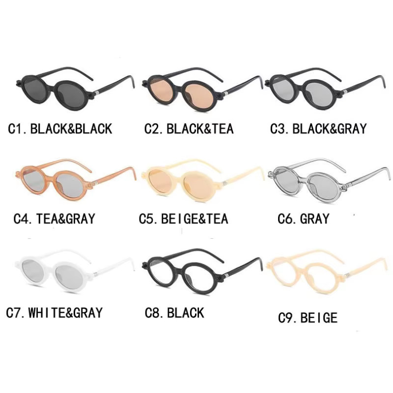 Samjune Sonnenbrille, oval, Vollrand, Kunststoff, unisex, gelb - Bild 5