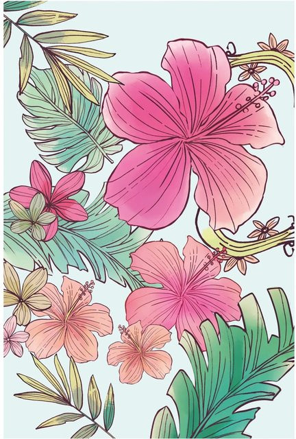 Komar Wandbild Ariel Flowers bunt B: 50 cm, H: 70 cm - Bild 1