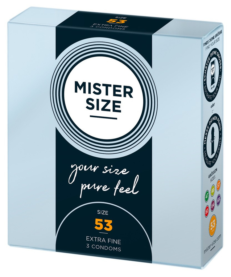 Mister Size Kondome, transparent, hauchdünn, feucht, 53 mm, Unisex - Bild 2