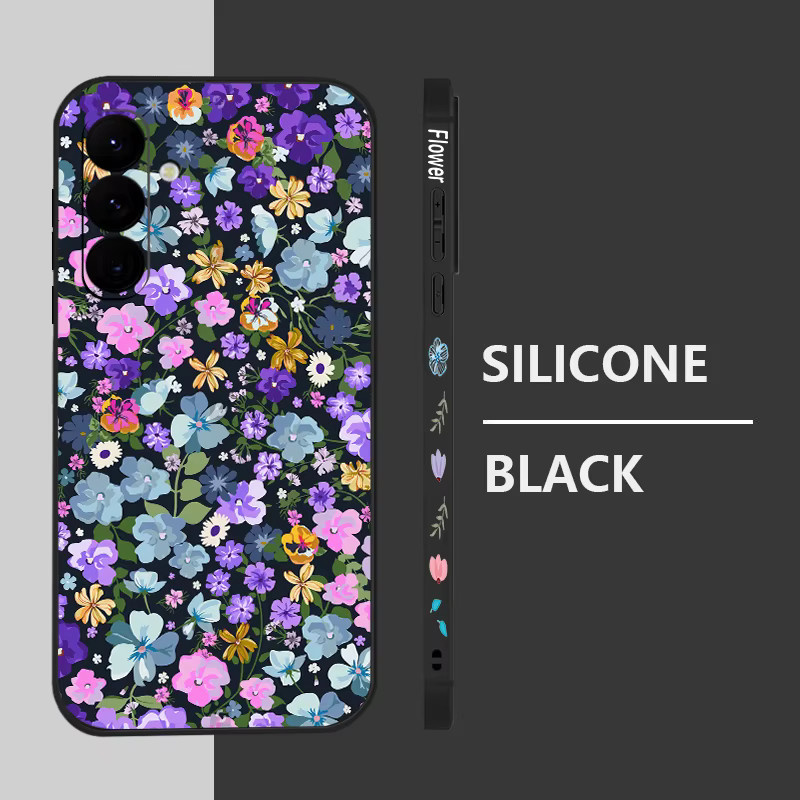 MOESOE Handyhülle mit Blumenmuster für Samsung Galaxy S25 S24 S23 S22 Ultra S26 FE A57 A17 A56 A16 A55 A15 A36 in Weiß und Multicolour - Bild 2